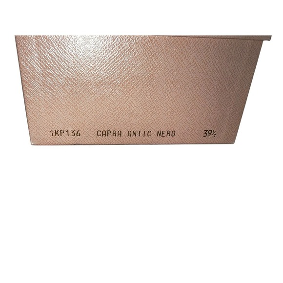 Prada Peep Toe Heel Platform BlackLeather Sz 39.5 (8) with box elegant - Picture 9 of 11